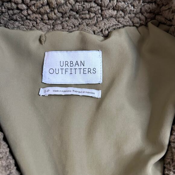 Urban‎ Outfitters Oversized Full Zip Teddy Coat Jacket Sherpa Moss Green Small - Picture 3 of 12
